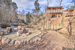 Hand-Crafted Creekside Treehouse with Grill!